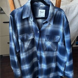 Abercrombie & Fitch Blue Plaid Shirt